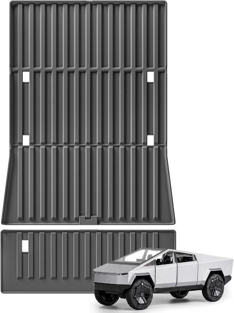SMABEE Truck Bed Mat & Tailgate Mat for Tesla Cybertruck 2023 2024 2025 2026 Accessories All Weather Cargo Liner Tailgate Protector TPE Waterproof Protective Pad Interior