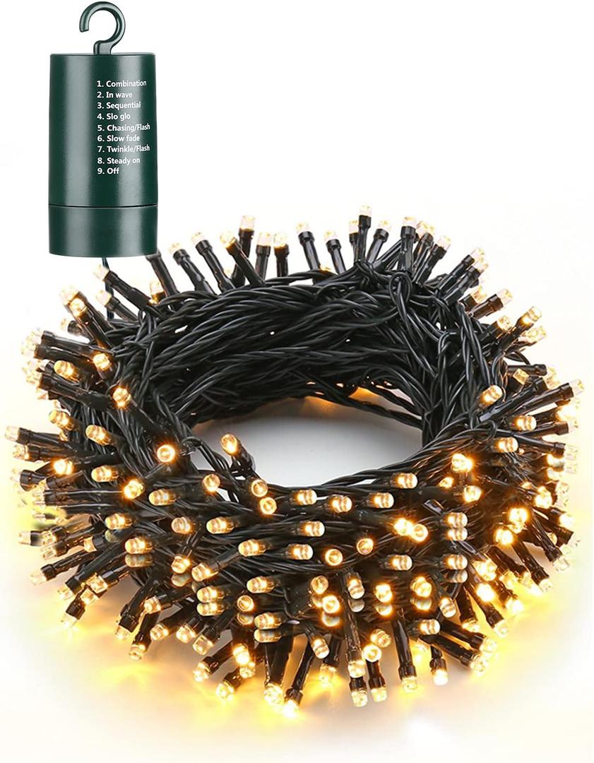 Flacchi Battery Christmas Lights, Battery Operated 66ft 200 LED String Lights Waterproof 8 Modes & Auto Timer for Christmas Trees, Halloween Party and Holiday Decoration Warm White Flacchi Battery Christmas Lights, Battery Operated 66ft 200 LED String Lights Waterproof 8 Modes & Auto Timer for Christmas Trees, Halloween Party and Holiday Decoration Warm White