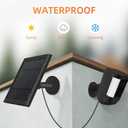 Paodekua 2 Pack 4W Solar Charger for Ring Spotlight & Stick Up Outdoor Cam, Black, High Efficiency, 10FT/3M Long Cable with USB-C to Ring Barrel Plug