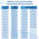 Upgraded WTW7500GW2 WTW7500GC2 WTW8500DC5 Washer Lid Lock, Fit for Kenmore Whirlpool Maytag Washer MVWB855DC3 MVWB765FW4 WTW8500DC0 WTW8500DC1 WTW8500DR0 MVWB765FC3 MVWB835DC3 MVWB835DC4 MVWB855DC4