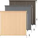 Outdoor Roller Shade 8' W x 8' L Cordless Patio Shades Roll Up Outdoors Blinds with UV Protection, Exterior Roller Shades Cloth for Porch Pergola, Beige