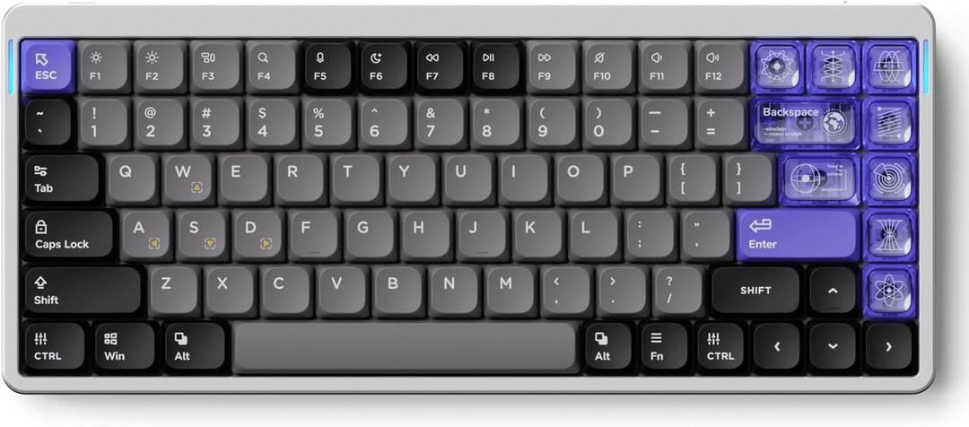 nuphy Air75 HE Rapid Trigger Wired Custom Magnetic Gaming Keyboard,RGB HotSwap, 84 Keys 75% Layout Adjustable Actuation Esports Low Profile Keyboard, Hall Effect Keyboard(Magnetic Jade Pro Switch)