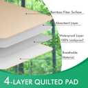 King Size Bed Pads for Incontinence Washable Waterproof, 71" x 59" (Pack of 1) - Reusable Extra Large Colored Cotton Pee Pads for Adults, Elderly, Pet, 4-Layer Underpads for Sofa,Furniture -KELISITING