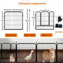 fowick 32" H x 32" W Dog Playpen 10 Panels, Black Metal Puppy Exercise Pen for Indoors & Outdoors, Foldable Animal Barrier Fence, Portable Pet Play Pen for Small Dogs & Rabbits, No Dig Fence
