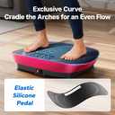 MERACH Vibration Plate Exercise Machine, Curved Vibration Plate for Lymphatic Drainage Weight Loss, Vibrating Plate with Real-Time Calorie Tracking on LED Display, Workout Equipment for Home Women Men
