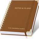 ZICOTO Aesthetic Daily Planner And Notebook With Hourly Schedule - Aesthetic Spiral To do List Notepad For Work/Home to Organize Tasks And Appointments - Stylish School/Office Supplies Book For Women