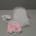 AMOR PRESENT 5PCS Easter Bunny Costume Kids, Bunny Ears Headband Bowtie Paws Tail Cosplay Accessories for Easter Party Supplies