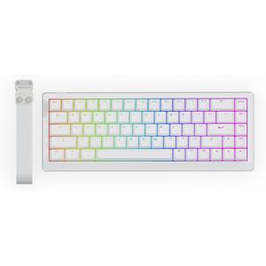 EPOMAKER HE68 Lite Hall Effect Gaming Keyboard, 8k Polling & 128K Scan Rate, 0.01mm Adjustable Trigger, 0.125ms Latency, 5-Layer Sound-Dampened, Snap Key, SOCD, A-RGB, Wired, Mac Software (White)