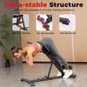 BODY RHYTHM Adjustable & Foldable Roman Chair, Hyperextension Bench, Optional Ab Workout Machine, Back Extension Bench for Glute, Hamstring and Lower Back, Adjustable Exercise Equipment for Home Gym.