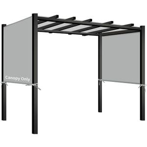 17x6.8 Ft Universal Pergola Replacement Canopy, Outdoor Canopy Shade Cover(Cover Only) (Gray)