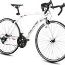 HILAND 700C Road Bike, 14 Speeds Sport Bike, Light Weight Aluminum Frame, Racing Bike for Men Women Adult Bicycle (490 mm frame, white)