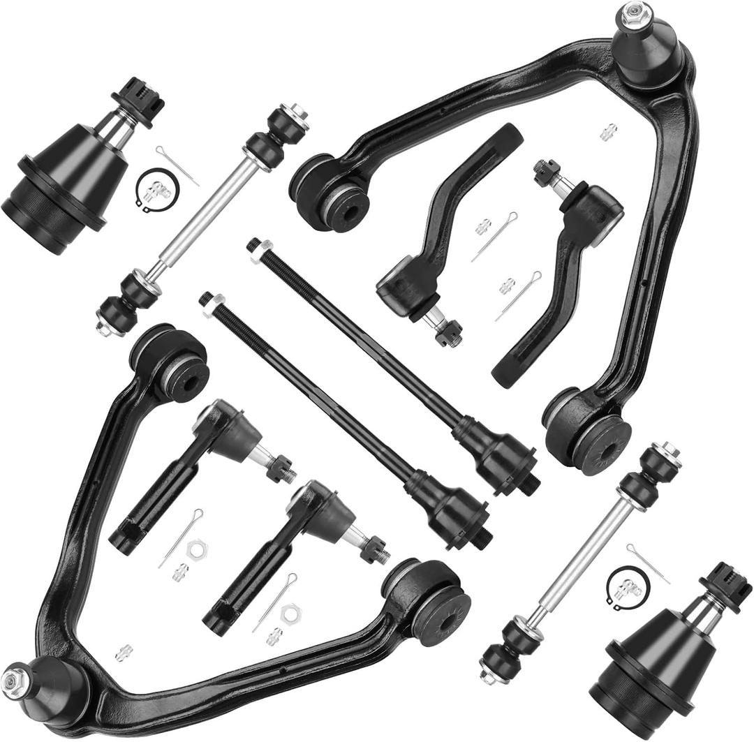 Front Upper Control Arm Suspension Kit Fit for 1999-2006 Chevy Silverado Sierra 1500 2000-2006 Suburban Yukon Tahoe 2002-2006 Avalanche Escalade with Ball Joint K80942 K80826-12 pcs