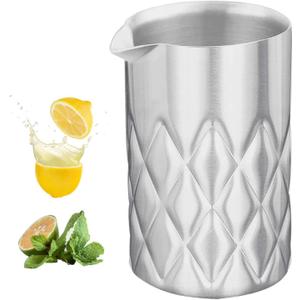 Stainless Steel Mixing Glass-Premium Mixing Glass Bartending-Double Wall Bar Tools-Easy Stirring with Unbreakable -Keeps Drinks Hot or Cold-18 oz 550ml-Great Gift Idea