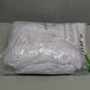 2 Pack 48" Diameter x 30" Height White Table Skirt | Fits 4FT Round Tables |Polyester Spandex Round Table Cloths with Skirt|Stain Wrinkle Resistant for Wedding,Party,Dining,Banquet