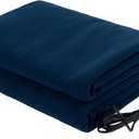 Heated Car Blanket - 12V Electric Travel Blanket for Car, Truck, SUV or RV - Portable Heated Throw for Road Trips, Camping or Winter Emergency Kit for Cold Weather Travel by Stalwart (Navy)
