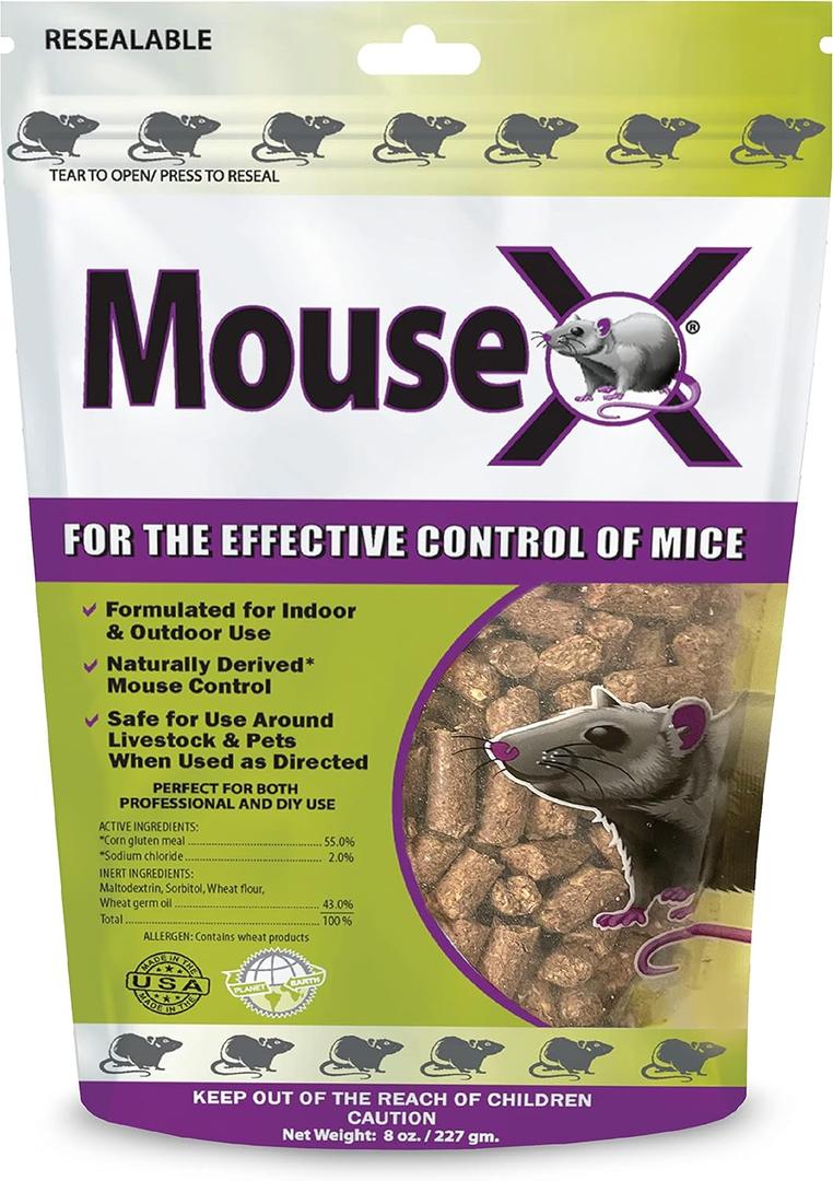 EcoClear Products 620200-6D MouseX Pellets - Effective for All Species of Rats and mice, 8 oz. Bag