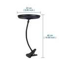 JSCARLIFE Car Food Tray Holder, Adjustable Car Snack Tray 360-degree Swivel Dining Table Clip Type Storage Tray
