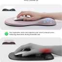 Laborio Ergonomic Mouse Pad with Wrist Rest, Mousepad with Wrist Support, Non-Slip Hard Base Mouse Pads, Portable for Office/Home/Travel Work(Pink)