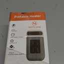 Mini Plug in Heater, Portable Wall Space Heater with Remote, Small Wall Outlet Heating with Adjustable Thermostat and 12H Timer, LED Display for Home Office Bathroom Indoor Use (Snow)