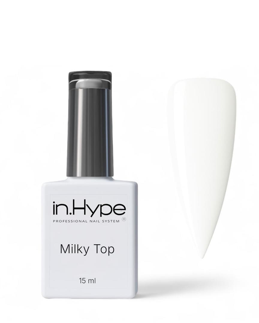 IN.HYPE Color Gel Top Coat Gloss Finish, No Wipe UV LED Top Coat, Enhances Gel Color, Fast Application Cover Top for Manicure & Pedicure