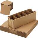 Parts Bins with Dividers, Cardboard Storage Boxes, Pantry Organizer Boxes, Parts Bins Organizer for Shop, Kraft Cardboard Storage Bins for Shelves Classroom Garage Office Organization (20)