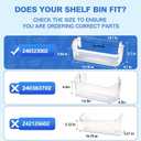 UPGRADE 240323002 Refrigerator Door Shelf Bin Replacement Part, Compatible with Frigidaire FGHS2631PF4A, FGHS2655PF5A, FGHS2655PF4, DGUS2645LF6A,FGUS2642LF2 Bottom Shelf with 2 Soda Can Organizer