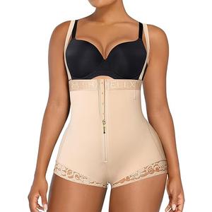SHAPELLX Shapewear Bodysuit for Women Tummy Control Butt Lifting Body Shaper High Waist Trainer Panties Faja Shorts L