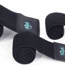 Hilph Ice Pack Strap, Stretchable, 3 Sizes Belt Extender Stretch Straps, Elastic Hook and Loop Extension Straps Add Length to Most Ice Packs, Multiple Uses, Black