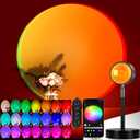 LED Sunset Lamp Projector,Multicolor Changing with USB Port,Sunset Light 180Rotation for Room Decor,Sunset Lamp for Bedroom,Photography Party,Tiktok Live,Gift for Halloween, Christmas