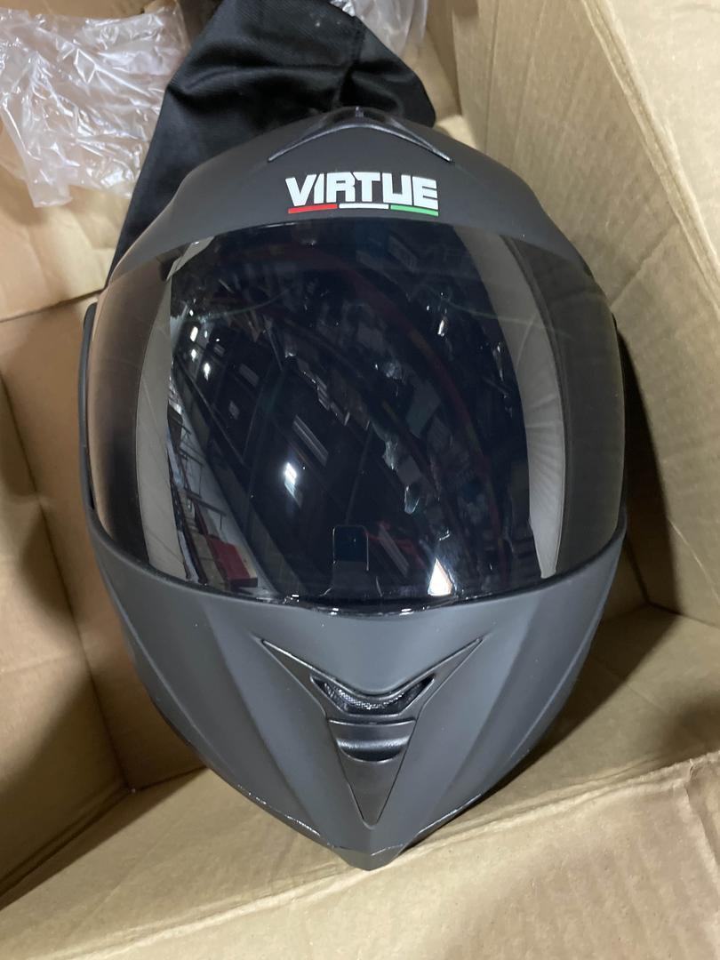 Virtue Bluetooth Motorcycle Helmet, DOT Approved Flip Up Full Face Integrated Helmet, Visor Helmet with Bluetooth Speaker, for Adults Men and Women, Large
