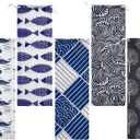 Tatuo 5 Pieces Straw Carrying Case Reusable Cutlery Pouch Portable Drawstring Bag, Storage Travel Bag for Straws, Knife, Fork, Spoon,chopsticks Stainless Steel,glass,silicone(11.7 x 3.9 Inch)