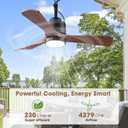 42" Outdoor Ceiling Fan with Light & Remote - IP65 Waterproof Plug in Hanging Fan, 6-Speed Reversible DC Motor, 1850LM Dimmable LED for Patio, Porch, Gazebo, Pergola (Matte Black)
