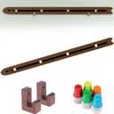 Extguds 5 FT Shot Board with Wall Mounts,4 Person Version,Sets:1 Shot Board + 2 Wall Mounts+50 Cute Shot Glasses, Perfect for Weddings,Bar,Family Gathering, Party (Brown)