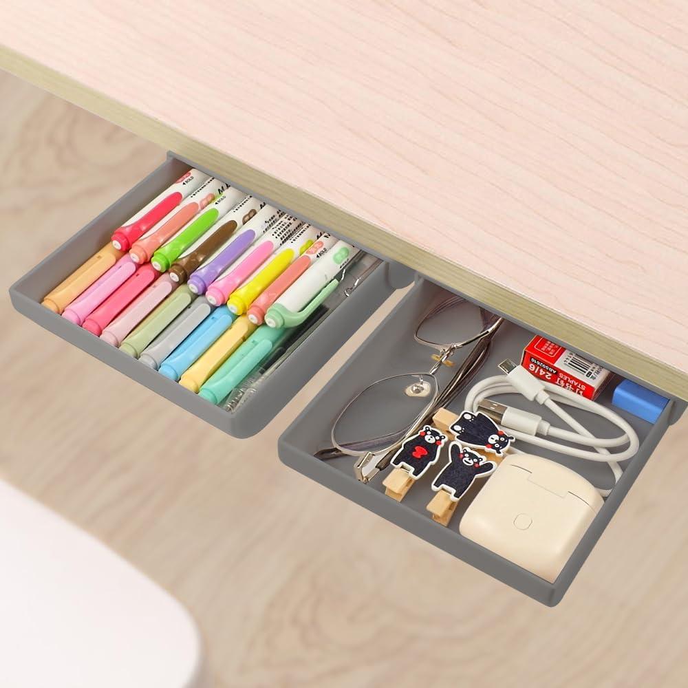 YOOUSOO Pen Holder,Pencil Holder for Desk Simple&Modern Minimalist Makeup Organizer Multifunctional Office Supplies for Home,Kids and School (Dark grey)