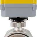 Smart electric valve 1 1/2 inch ball valve Tuya APP smart wifi water valve, 24V electric actuator AC110V-230V power adapter and automatic return setting. Smart timing water valve DN40MM