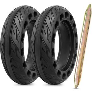 2Pcs 200x50 Solid Tire, 8 Inches Electric Scooter Wheels Solid Tire Front or Rear Replacement Rubber Tires Compatible with 200 x 50 Electric Scooter TiresP-T006