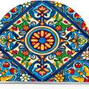 Qilmy Mexican Style Ceramic Tiles Napkin Holder for Tables Artistic Girls and Butterflies Napkin Holders for Kitchen, Table Napkin Holders, Cocktail Napkin Holder,Paper Napkins Holder