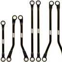 INJORA 46g Black Coating Brass High Clearance Links Set for TRX4M High Trail K10 F150 1/18 RC Crawler Upgrade (4M-97BK)