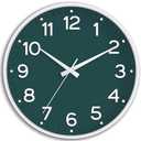 Roymnie Wall Clock, Silent Wall Clocks Battery Operated 8 Inch-Modern Non Ticking Analog Clock Decorative for Kitchen Office Bathroom Bedroom(Deep Green)