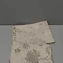 jinchan Floral Linen Tier Curtains 36 Inch Farmhouse Cafe Curtains Rod Pocket Country Flower Drapes for Small Windows for Kitchen Laundry Room Bathroom RV 2 Panels Light Filtering Taupe on Beige