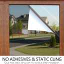 STATINT Window Tinting Film Daytime Privacy for Home Office Heat Reducing Anti UV Privacy Cling Reflective Static Cling Removable, Brown-Silver, 35.4 Inch X 8.2 Feet