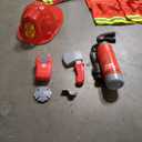 Fire Chief Role Play Costume Dress-Up Set, Pretend Play Firefighter Outfit with Realistic Accessories for Kids and Toddlers Ages 3+