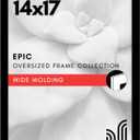 Americanflat 14x17 Picture Frame with Polished Plexiglass - Black Picture Frame - Wide Photo Frames Made of Engineered Wood for Vertical or Horizontal Wall Display - Epic Collection - Black