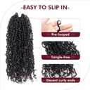 GIX Yanky Twist Crochet Hair - 10 Inch 8 Packs (240 Strands) Natural Black Pre-twisted Fluffy Spring Mini Twist Short Bob Passion Twist, Pre-Looped Crochet Braids Braiding Hair (10 Inch, 1B-8P)
