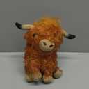 Cute Highland Cow Stuffed Animal,10.5 inches Two Color Realistic Cow Plush Toy,Animal Cattle Plush Farm Toy,Farm Plushie Christmas Birthday Present for Boys Girls Kids Grandchildren (Cute Brown)