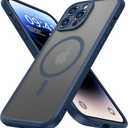 ImpactStrong Magnetic Guard Designed for iPhone 14 Pro Case [Camera Protection] [Military Grade Drop Tested] [Compatible with MagSafe] Slim Translucent Matte Phone Case (6.1") - Navy Blue