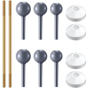 Enhon 2 Pack Universal Pop Up Drain Ball Rod Assembly, Sink Ball Rod Assembly Compatible with Pop Up Stopper, Pivot Rod Bathroom Sink Repair Kit, Includes 3 Sizes of Pop Up Balls and Cone Washers