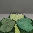 St Patricks Day Bathroom Rugs: Thick St. Patrick's Day Shamrock Bathroom Decor, Green Lucky Clovers Shaped Welcome Rug Tufted Carpet Room Decor, Irish Day Door Mat for Home Entrance Doorway