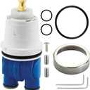 RP19804 Shower Cartridge Compatible with Delta 1300/1400 Series Single-Handle Shower Faucet, Suitable for Delta Select Monitor Valve body(1993-2007), Includes RP22734 Bonnet Nut