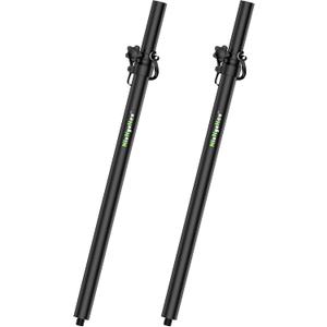 Set of 2 Speaker Poles for Subwoofer 30"-48" Height Adjustable Fits M20 Threaded Mount Subwoofer